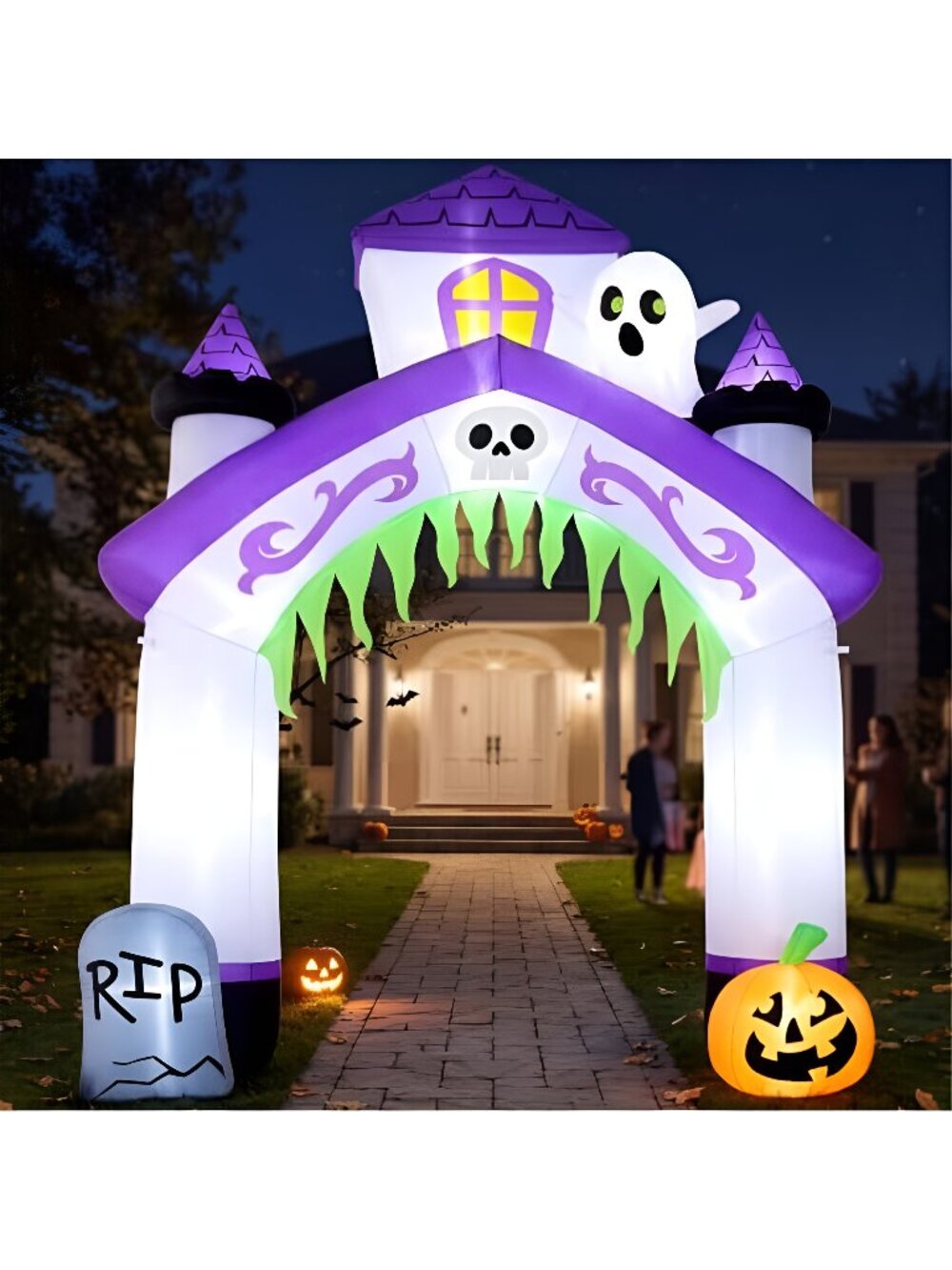 10FT Tall Halloween Inflatables Giant Haunted House Castle Archway